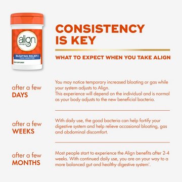 Align Probiotic Capsules, Bloating Relief + Food Digestion, Probiotics for Digestive Health & Metabolism