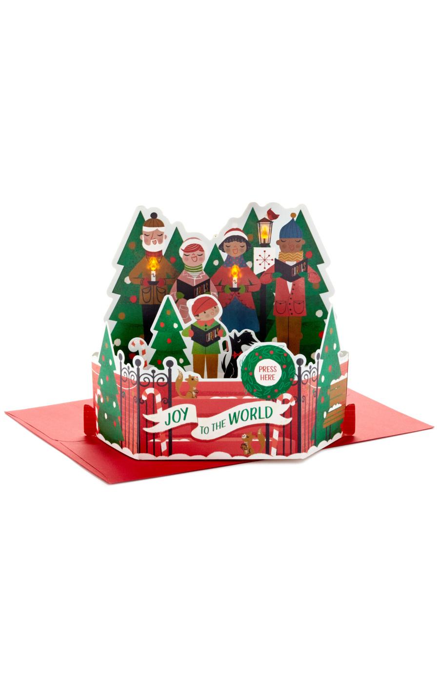 Hallmark Paper Wonder Carolers Musical Pop Up Christmas Card (Joy to the World) - S16; image 1 of 6