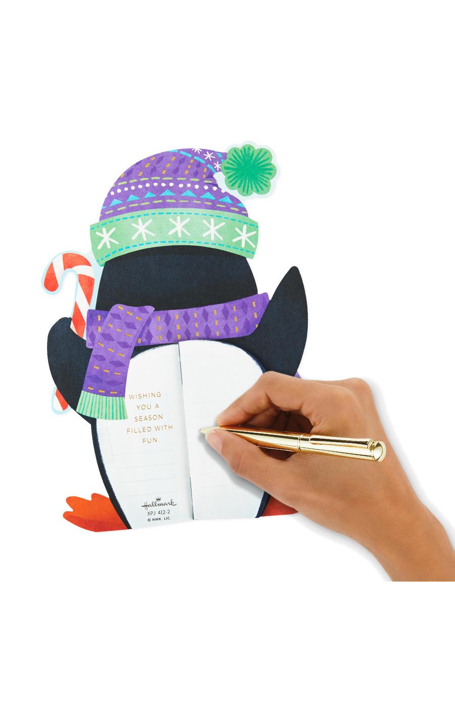 Hallmark Paper Wonder Penguin Pop Up Honeycomb Christmas Card - S7; image 5 of 7