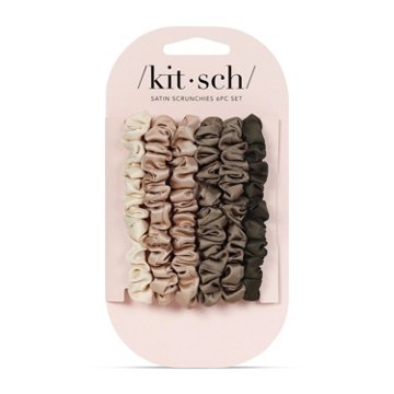 Kitsch Satin Scrunchie Set - Assorted Neutrals