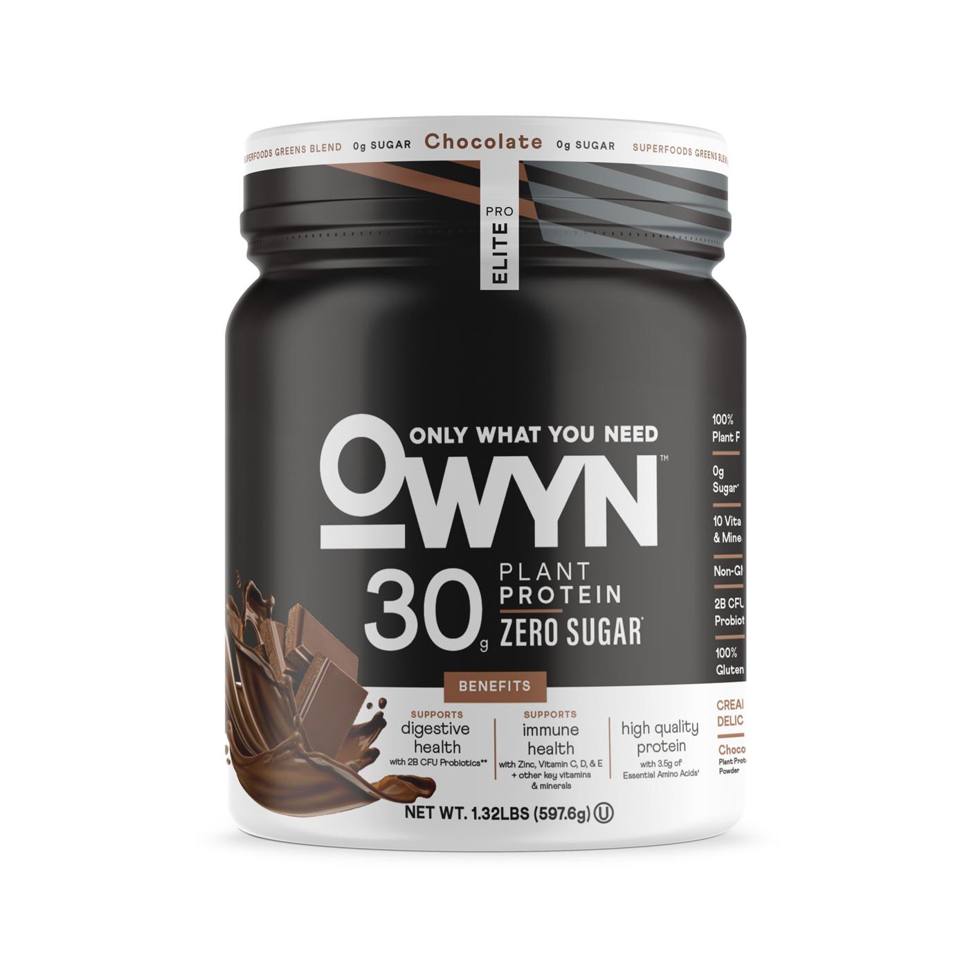 Owyn Plant Protein Elite Zero Sugar Chocolate; image 1 of 2