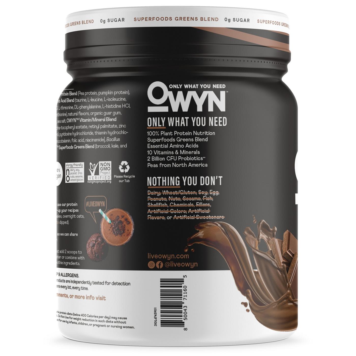 OWYN Pro Elite 30g Plant Protein Powder - Chocolate; image 2 of 3