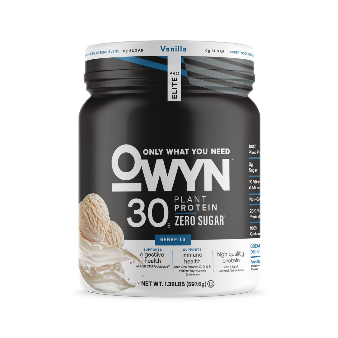 Owyn Plant Protein Elite Zero Sugar Vanilla; image 1 of 2