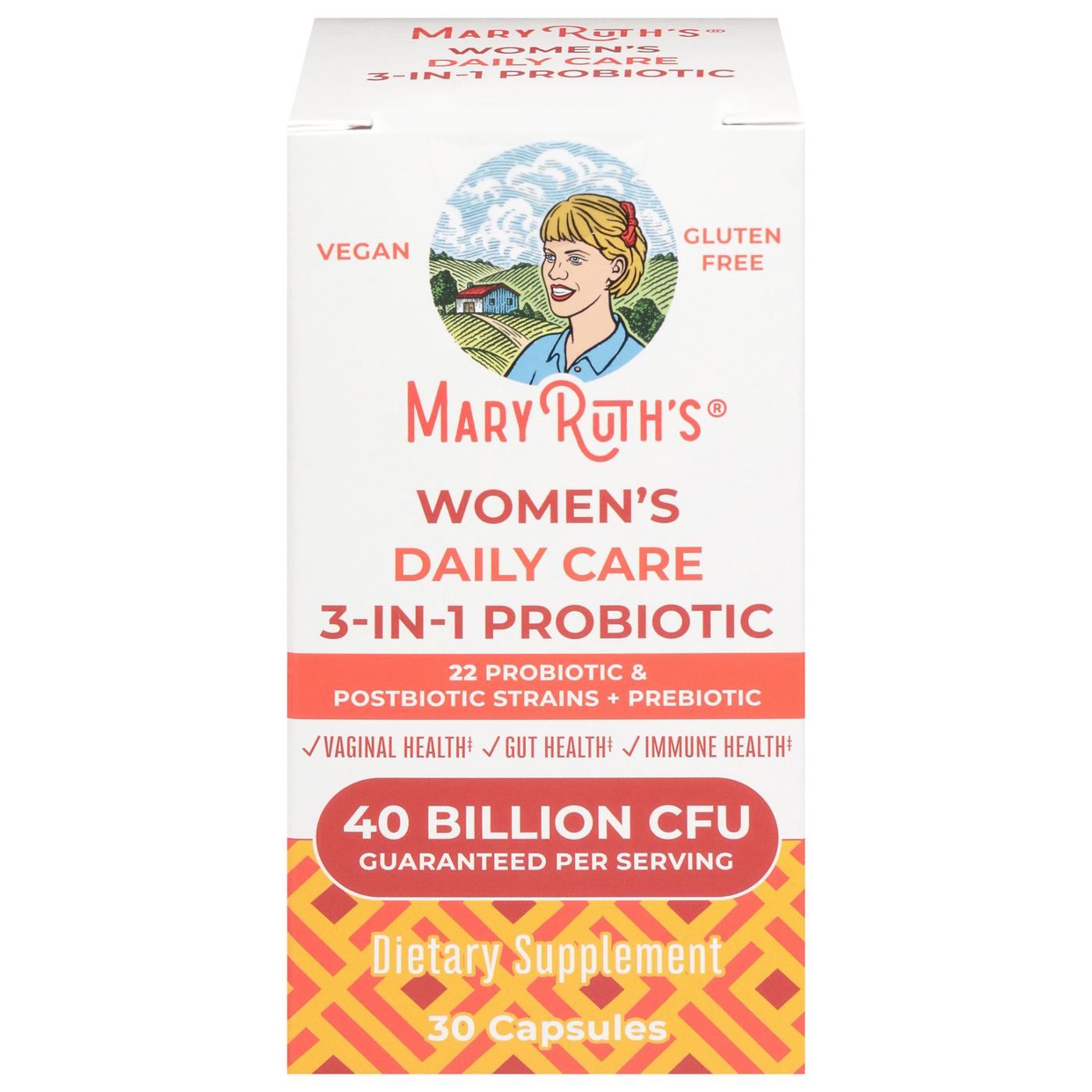 Mary Ruth's Women's Daily Care 3-in-1 Probiotic Capsules; image 1 of 6