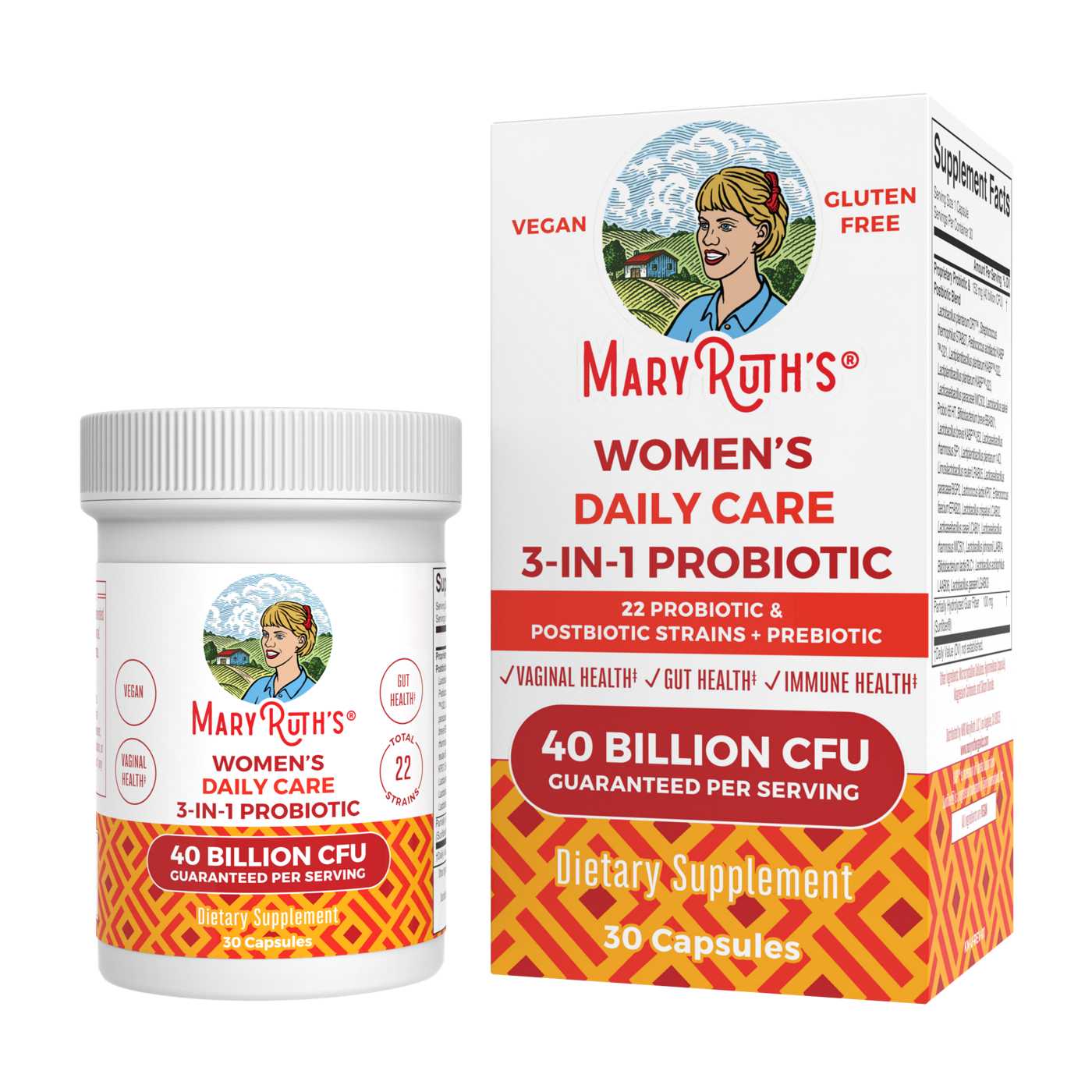 Mary Ruth's Women's Daily Care 3-in-1 Probiotic Capsules; image 5 of 6