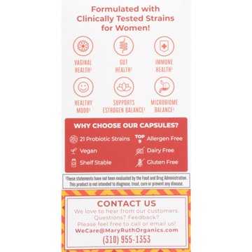 Mary Ruth's Women's Daily Care 3-in-1 Probiotic Capsules