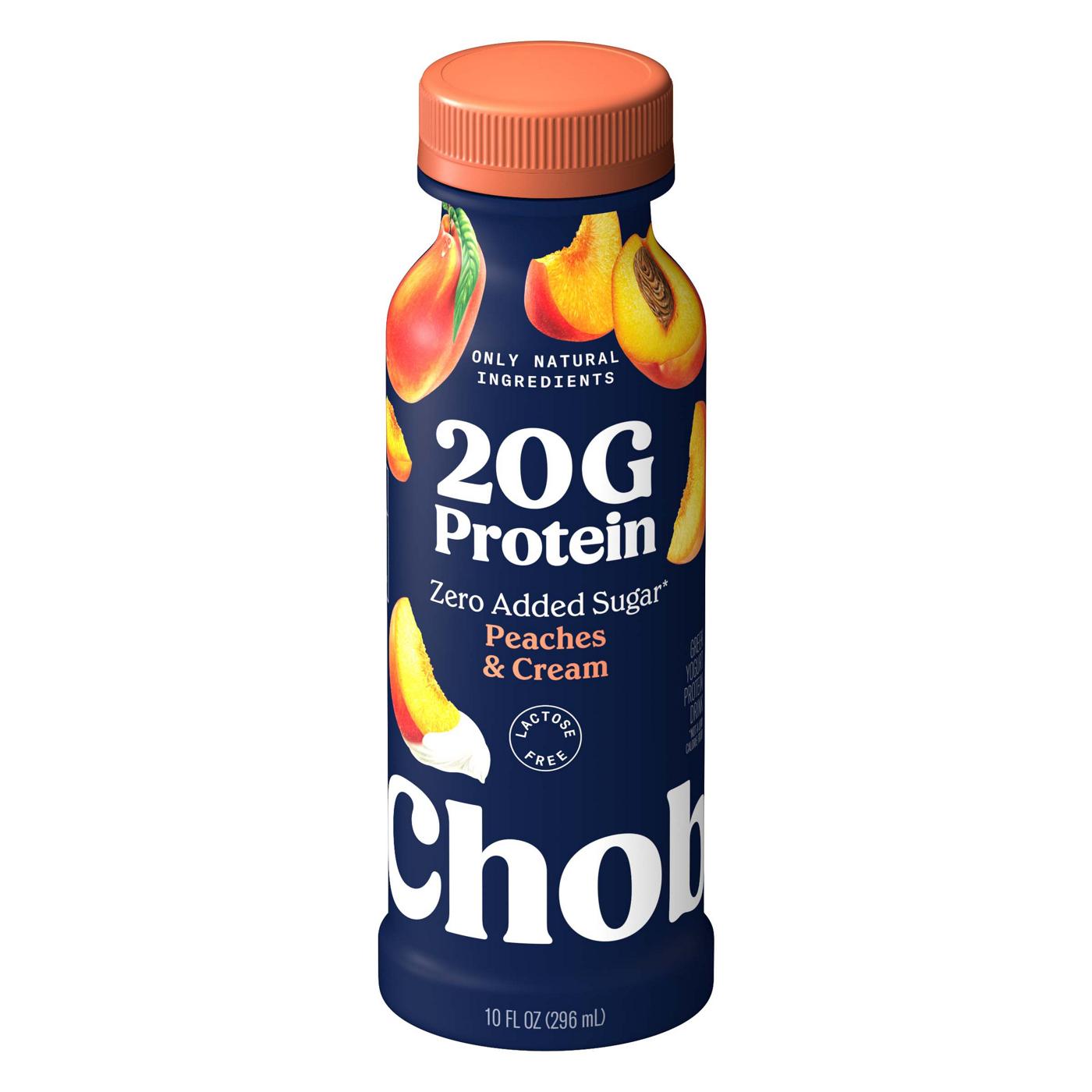 Chobani 20g Protein Zero Sugar Added Yogurt Shake - Peaches & Cream; image 1 of 3