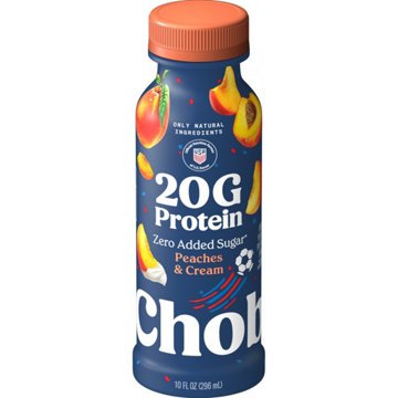 Chobani 20G Protein Zero Sugar Added Yogurt Drink - Peaches & Cream