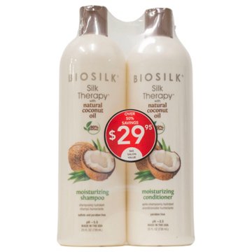 Biosilk Silk Therapy Natural Coconut Oil Duo Shampoo & Conditioner