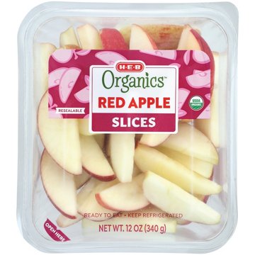 H-E-B Organics Fresh Red Apple Slices, 12 oz