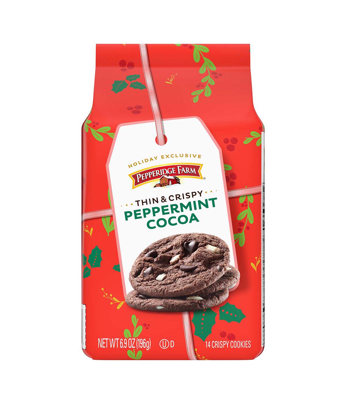 Pepperidge Farm Thin & Crispy Peppermint Cocoa Cookies; image 1 of 2