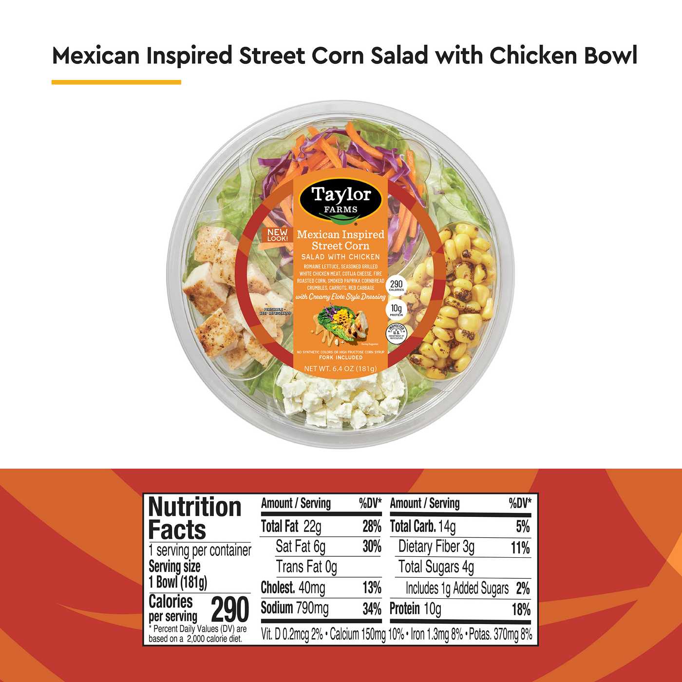 Taylor Farms Mexican Street Corn with Chicken Salad Bowl; image 5 of 5