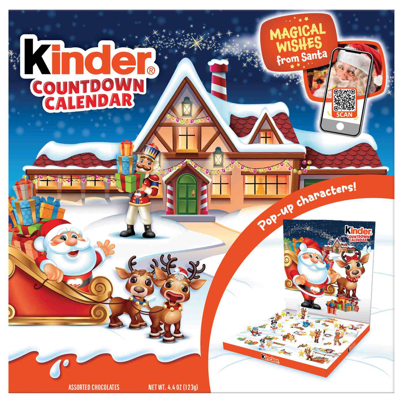 Kinder Assorted Chocolates Christmas Countdown Calendar; image 1 of 3