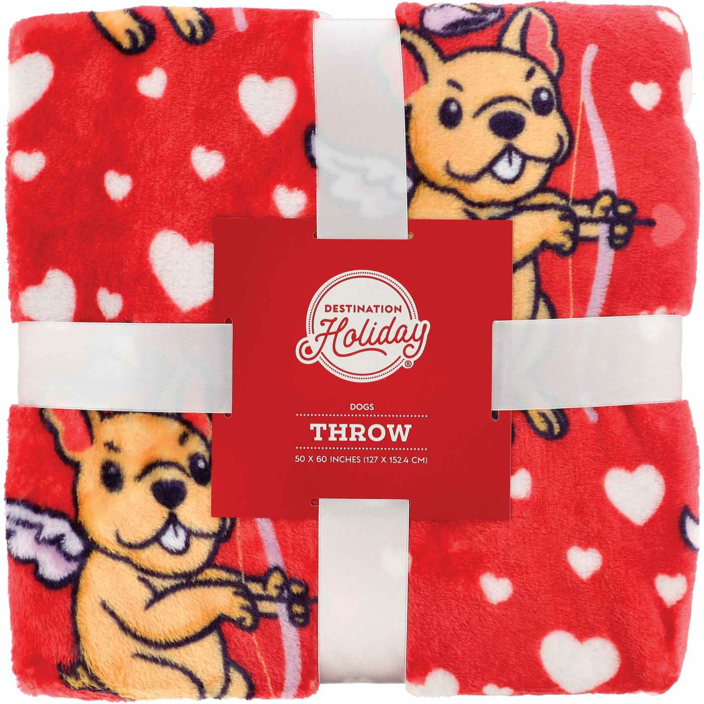 Destination Holiday Valentine's Throw Blanket - Cupid Puppy; image 1 of 2