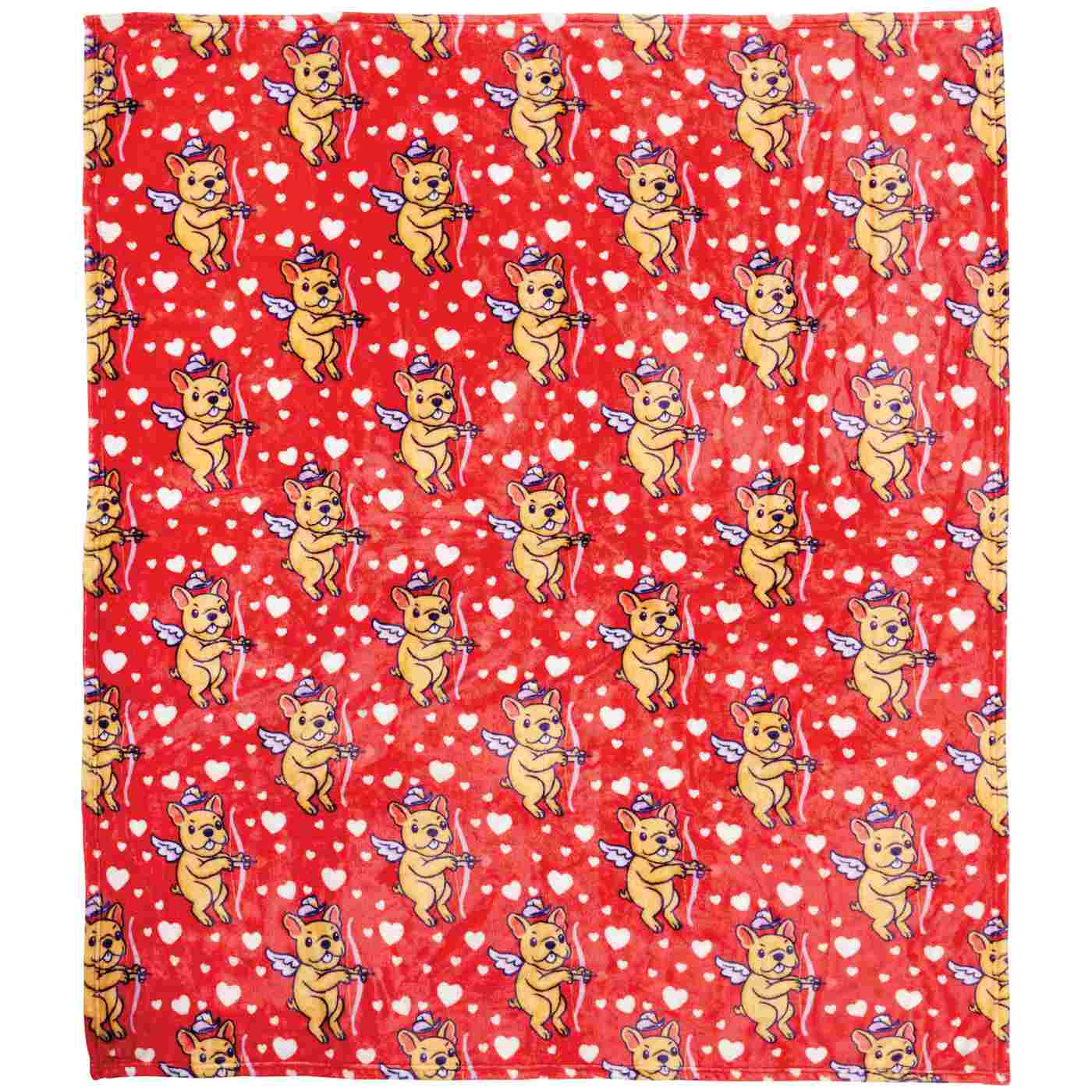 Destination Holiday Valentine's Throw Blanket - Cupid Puppy; image 2 of 2