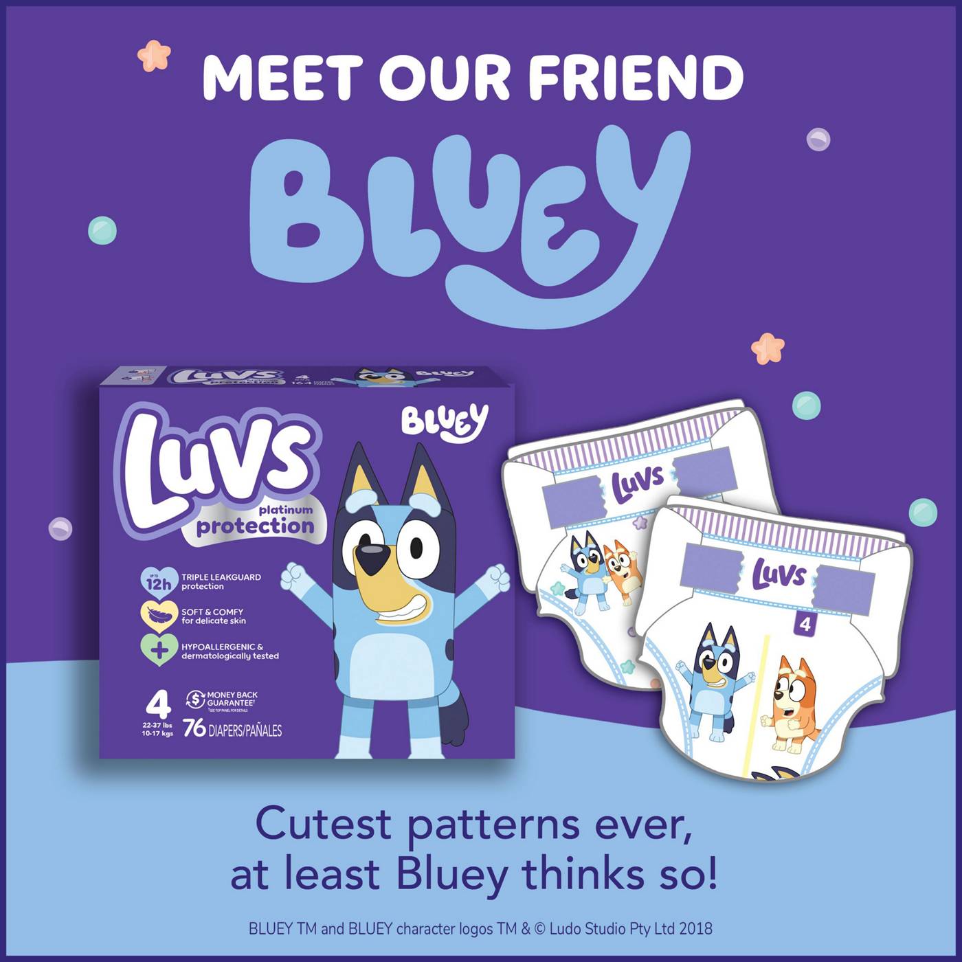 Luvs Bluey Platinum Protection Baby Diapers - Size 5; image 7 of 9