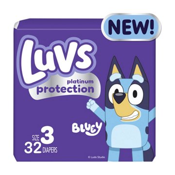 Luvs Bluey Platinum Protection Baby Diapers - Size 3