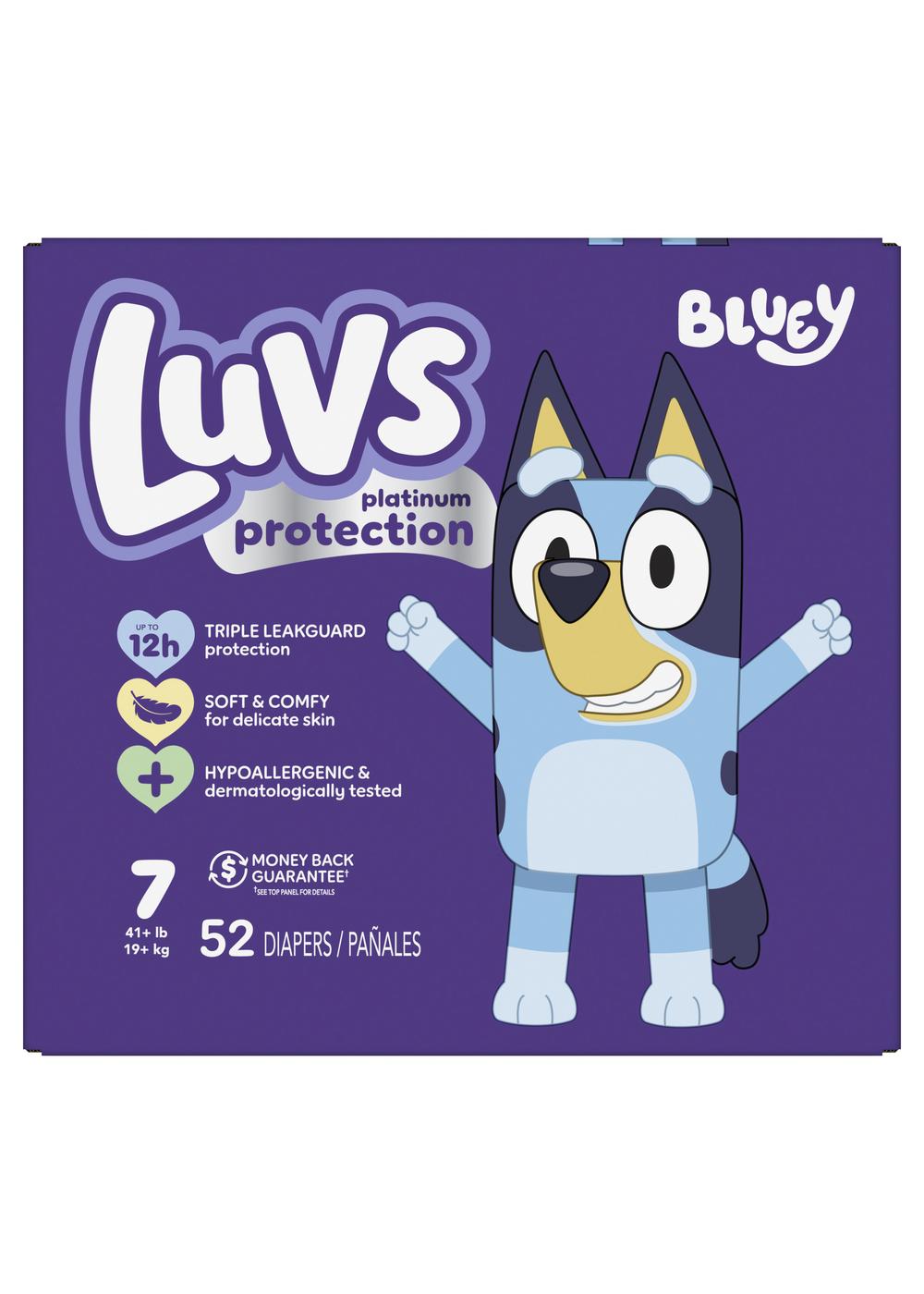 Luvs Platinum Protection Bluey Baby Diapers - Size 7; image 1 of 2
