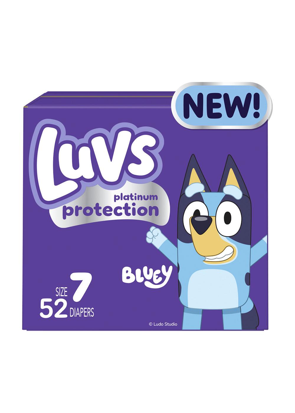 Luvs Bluey Platinum Protection Baby Diapers - Size 7; image 1 of 9