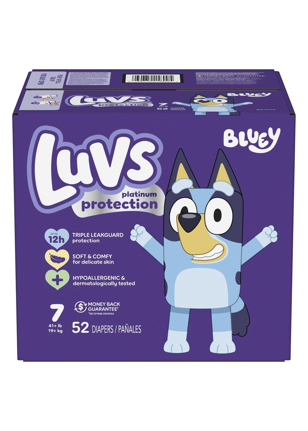Luvs Platinum Protection Bluey Baby Diapers - Size 7; image 2 of 2