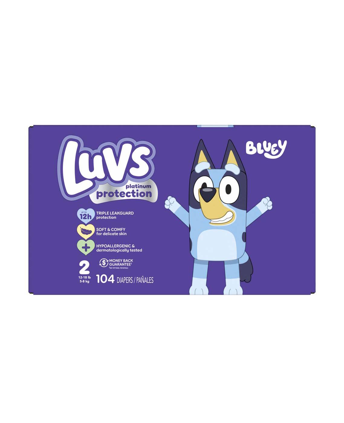 Luvs Bluey Platinum Protection Baby Diapers - Size 2; image 1 of 8