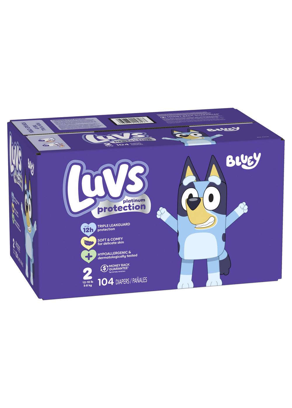 Luvs Bluey Platinum Protection Baby Diapers - Size 2; image 2 of 2