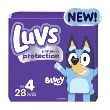 Luvs Bluey Platinum Protection Baby Diapers - Size 4