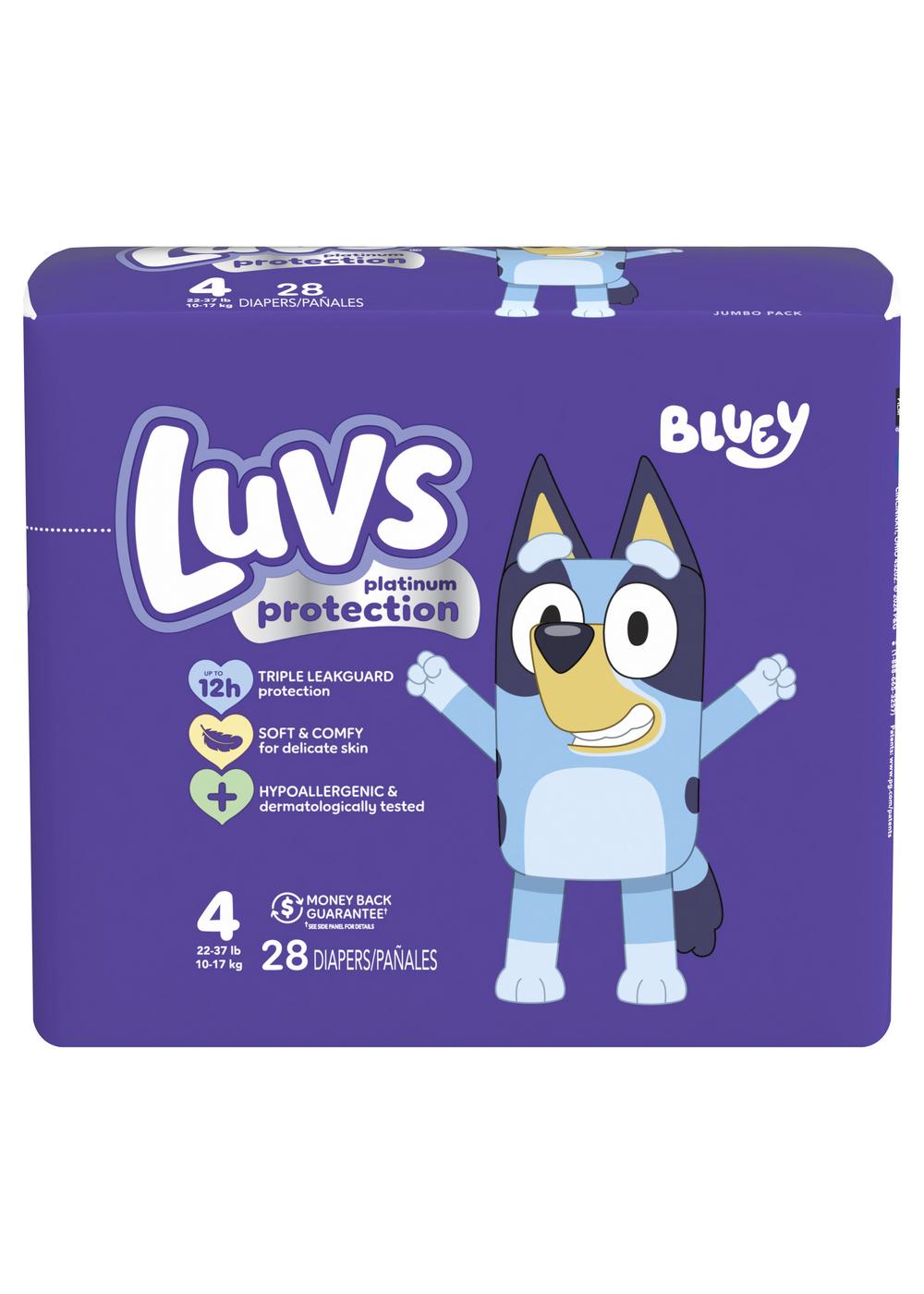 Luvs Platinum Protection Bluey Baby Diapers - Size 4; image 2 of 2