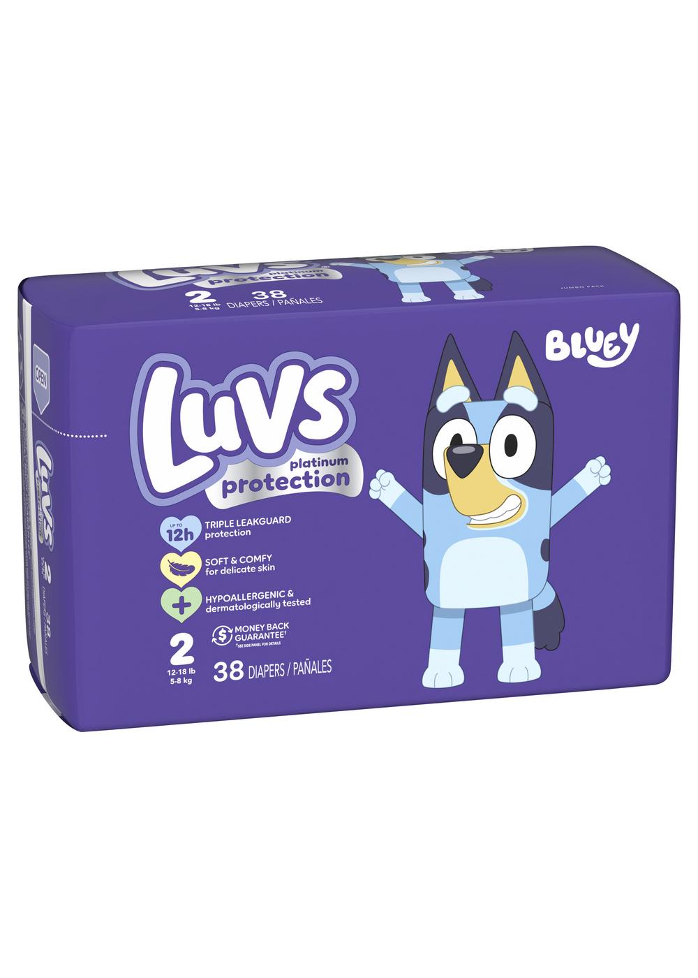 Luvs Bluey Platinum Protection Baby Diapers - Size 2; image 2 of 2