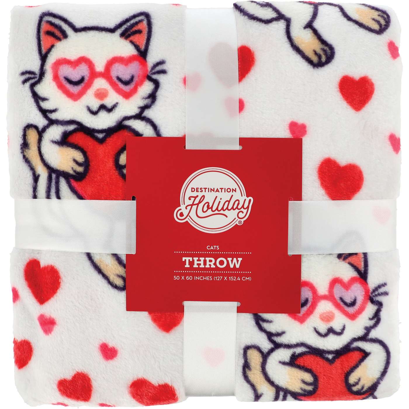 Destination Holiday Valentine's Throw Blanket - Cupid Kitty; image 1 of 2