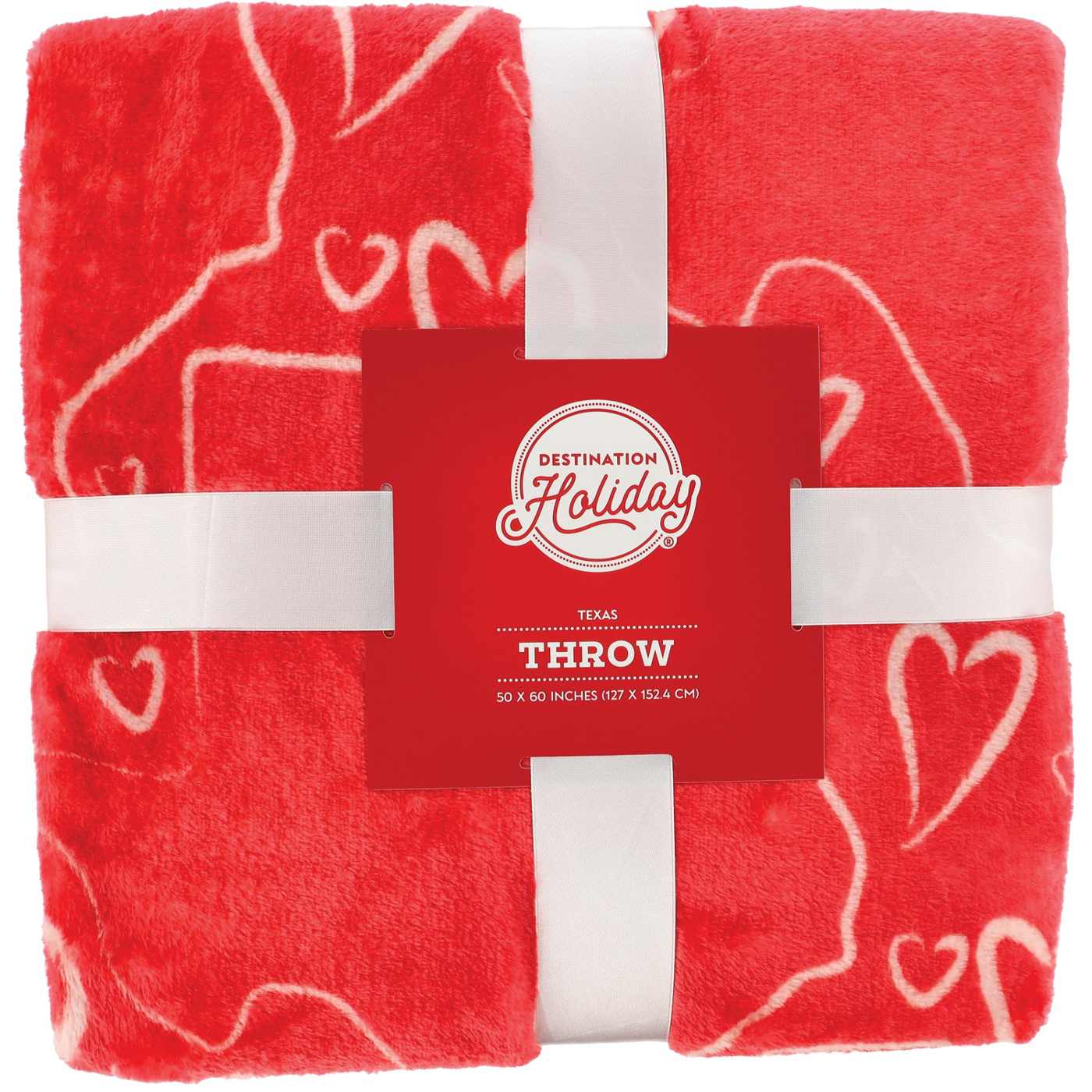 Destination Holiday Valentine's Throw Blanket - Red Texas; image 1 of 2