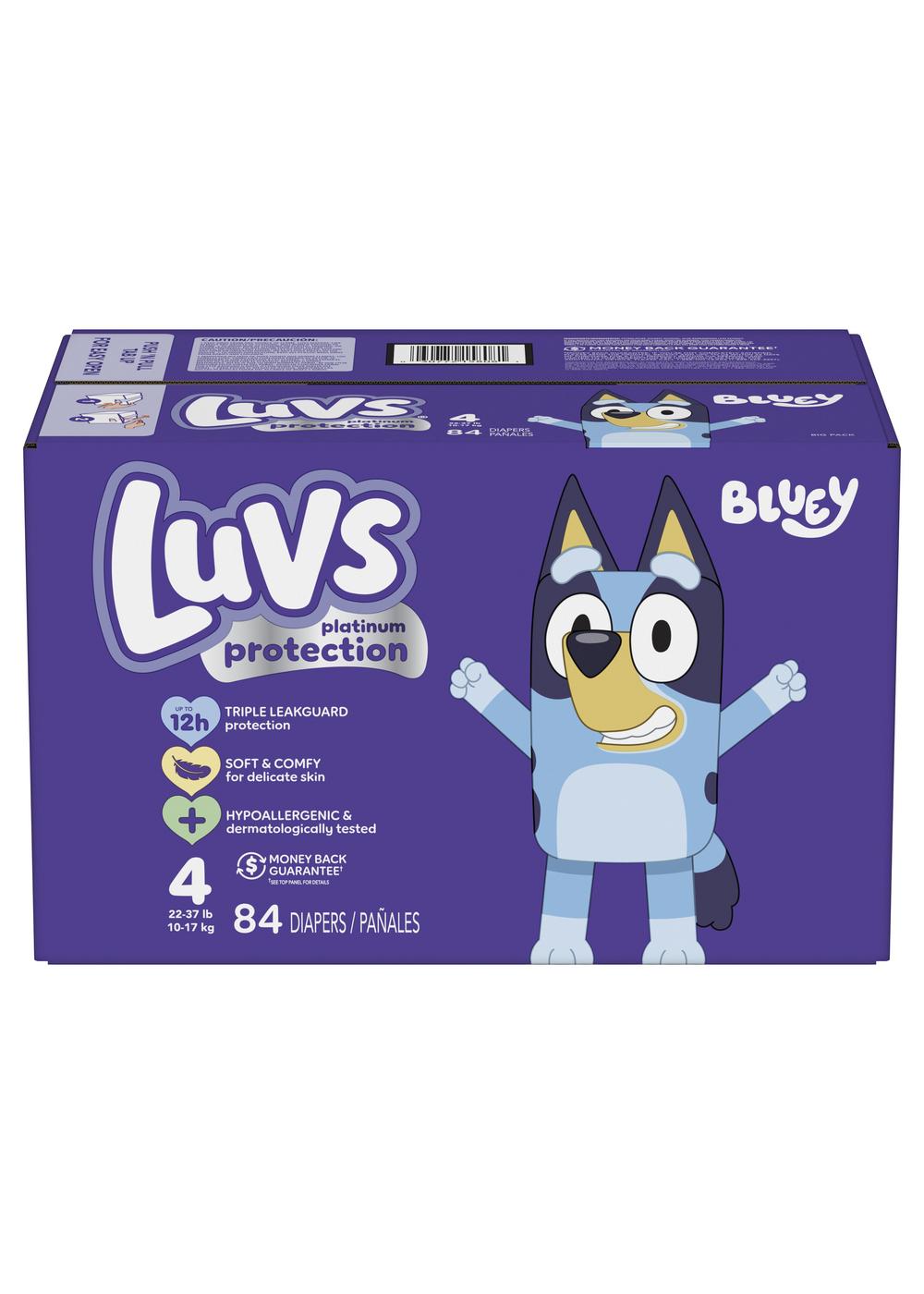 Luvs Platinum Protection Bluey Baby Diapers - Size 4; image 2 of 2