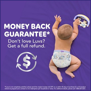 Luvs Bluey Platinum Protection Baby Diapers - Size 5