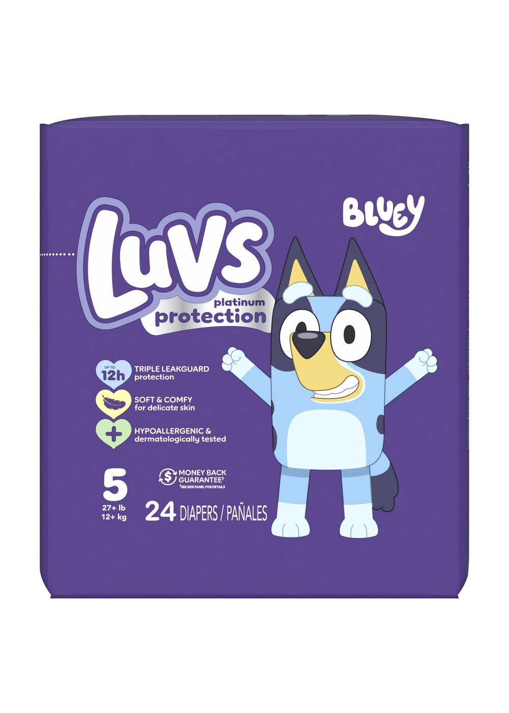 Luvs Platinum Protection Bluey Baby Diapers - Size 5; image 1 of 2