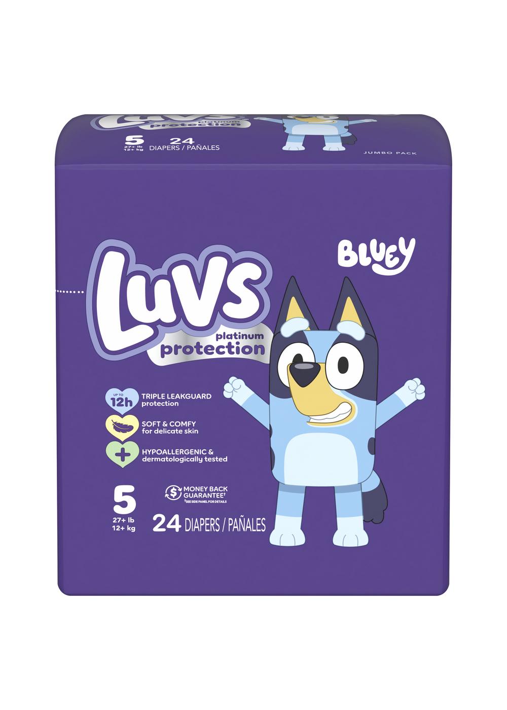 Luvs Platinum Protection Bluey Baby Diapers - Size 5; image 2 of 2