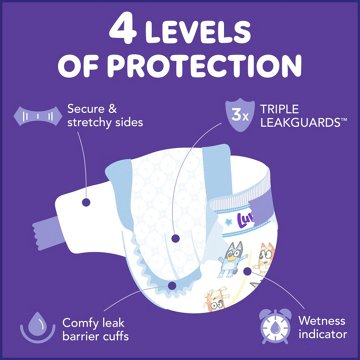 Luvs Bluey Platinum Protection Baby Diapers - Size 7