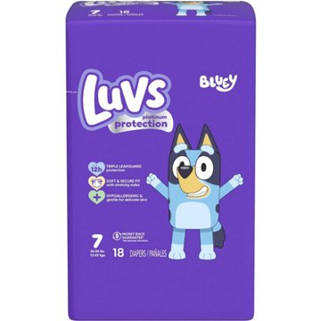Luvs Bluey Platinum Protection Baby Diapers - Size 7