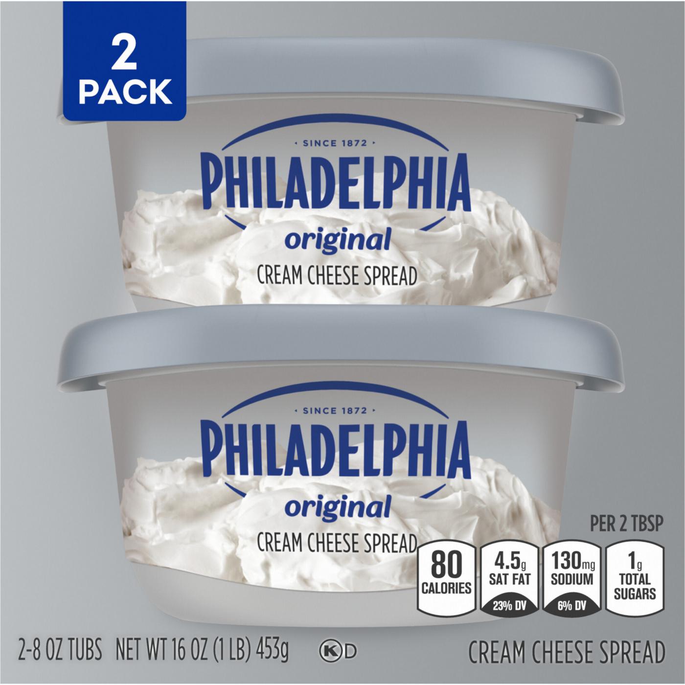 Philadelphia Original Cream Cheese Spread 2 pk Tubs; image 2 of 2