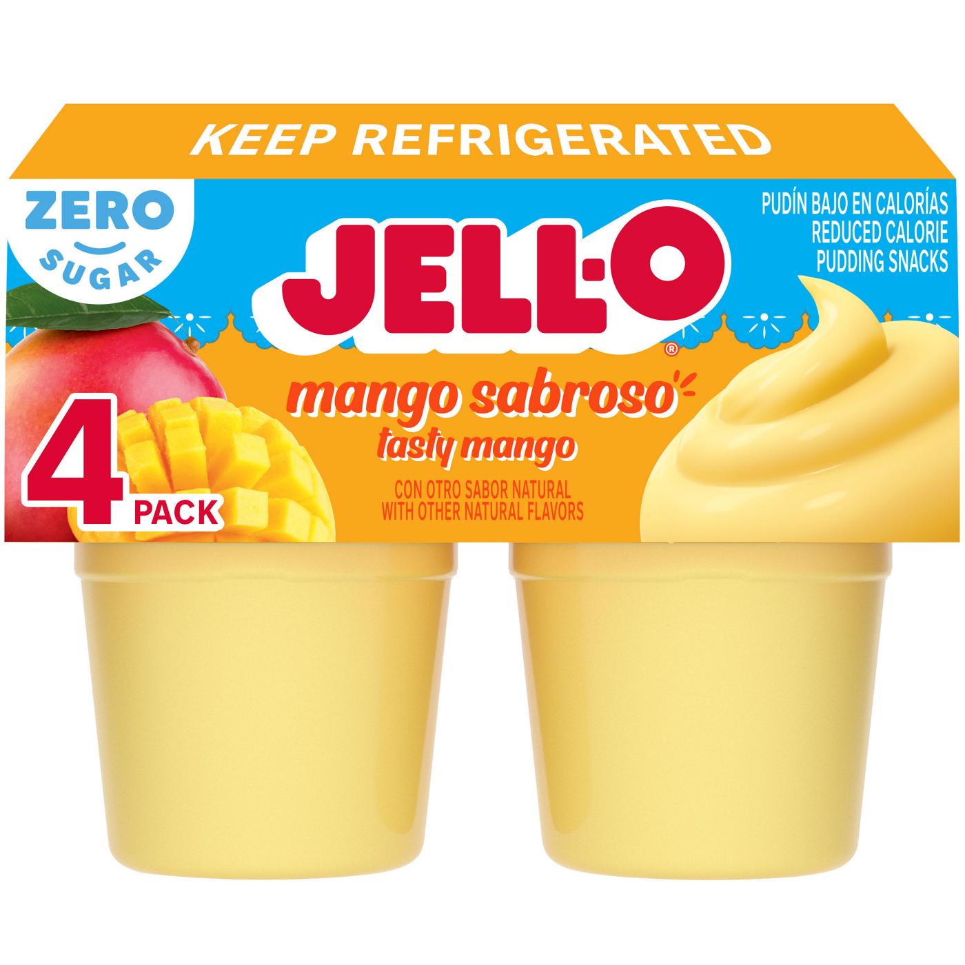 Jell-O Zero Sugar Pudding Snacks - Mango Sabroso - Shop Pudding