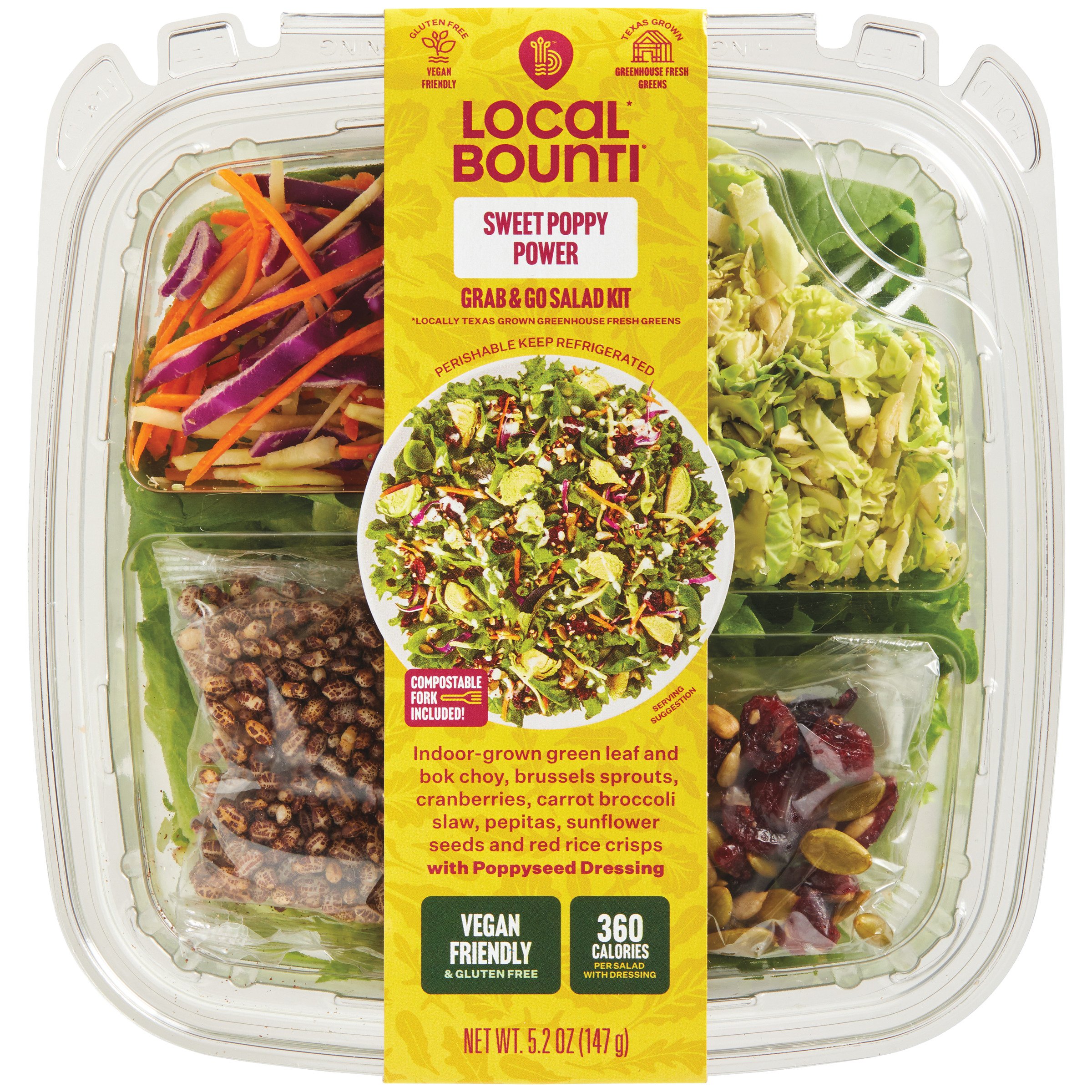 Local Bounti Grab & Go Salad Kit - Poppy Power - Shop Salads at H-E-B