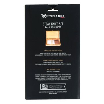 Kitchen & Table by H-E-B Steak Knife Set, 4 ct