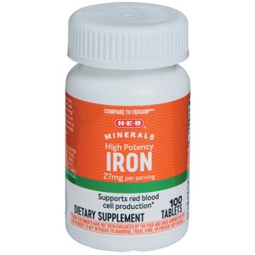 H-E-B Minerals High Potency Iron - 27 mg