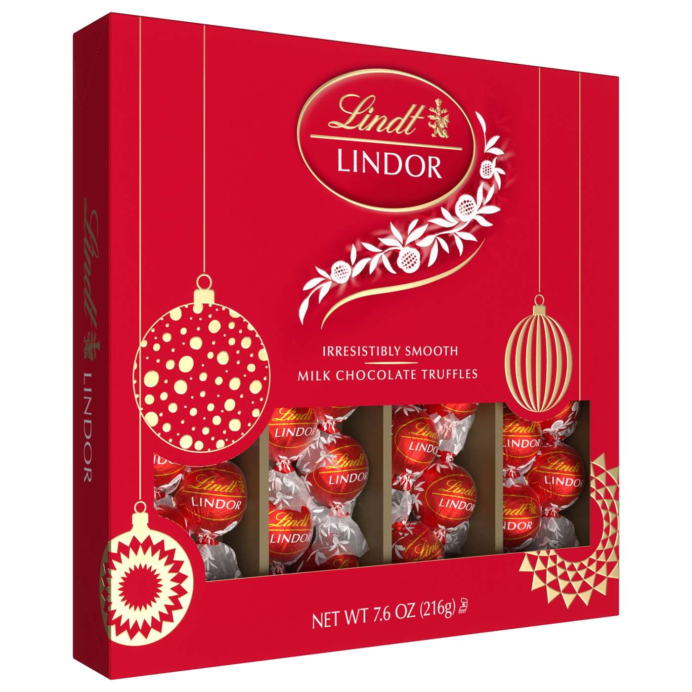 Lindt Lindor Milk Chocolate Truffles Christmas Gift Box; image 1 of 2