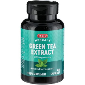 H-E-B Herbals Green Tea Extract Capsules, 60 ct