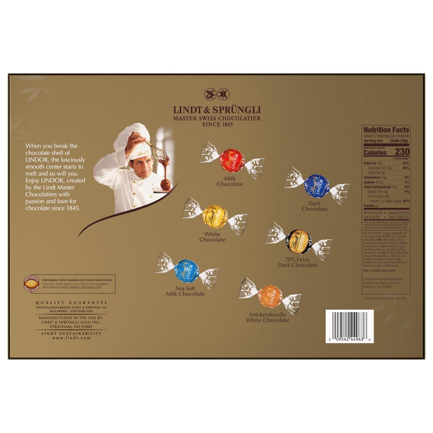 Lindt Lindor Assorted Chocolate Truffles Christmas Deluxe Gift Box, 36 pc; image 2 of 2