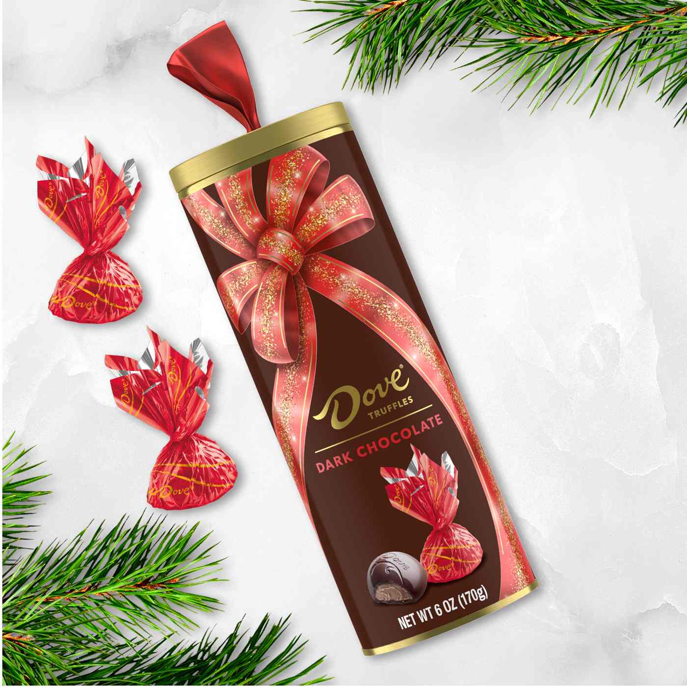 Dove Dark Chocolate Truffles Christmas Candy; image 3 of 7