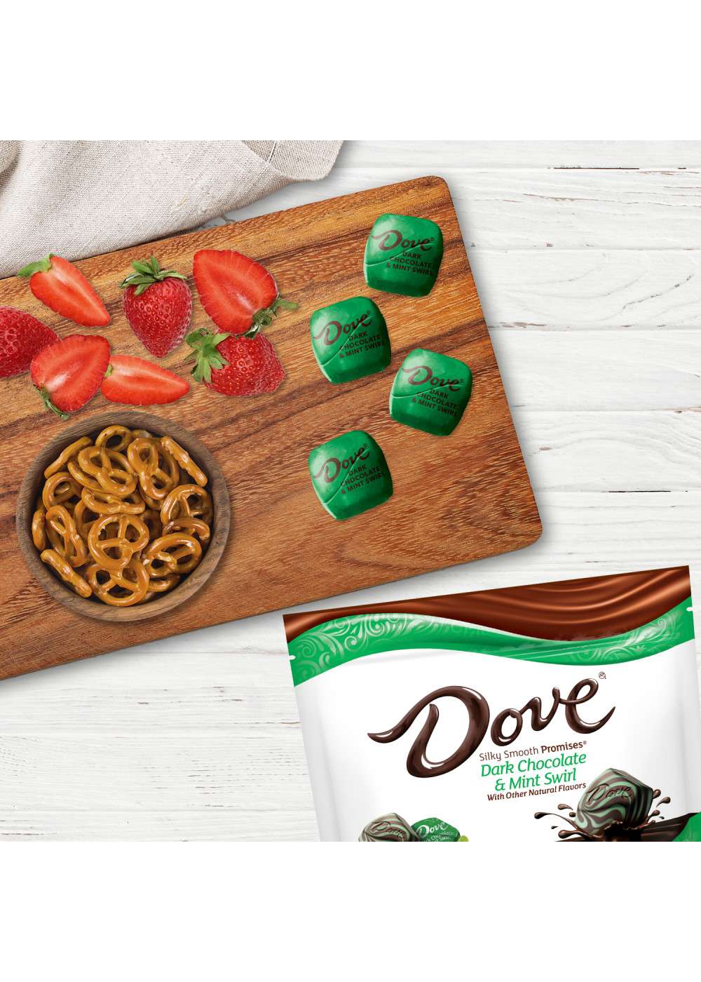 Dove Dark Chocolate Holiday Mint Christmas Candy; image 4 of 7