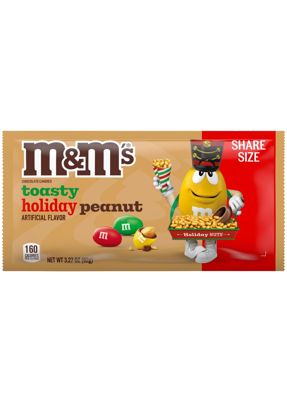 M&M'S Toasty Holiday Peanut Chocolate Christmas Candy - Share Size; image 1 of 7