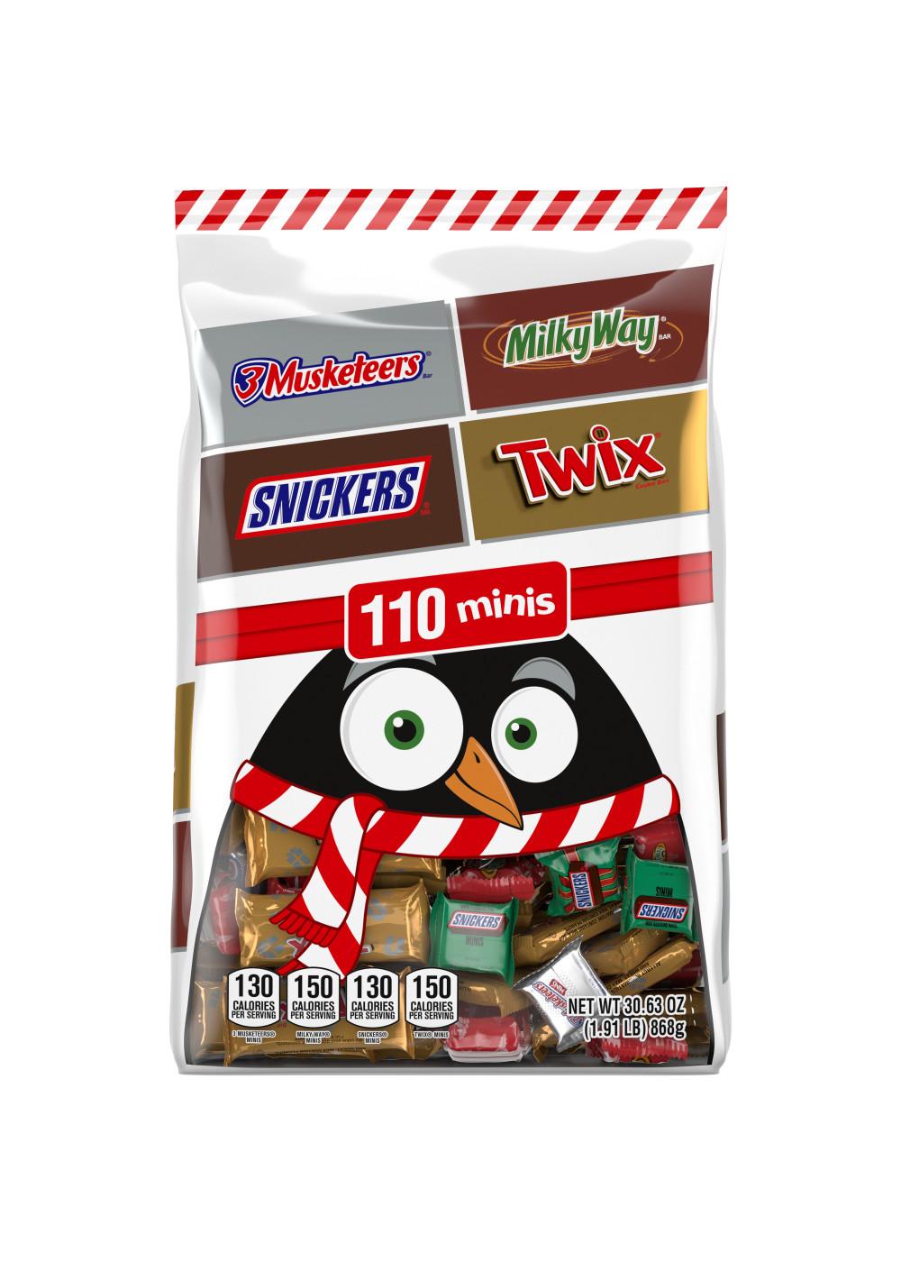 Snickers, Twix, Milky Way, & 3 Musketeers Assorted Minis Christmas Candy; image 1 of 7