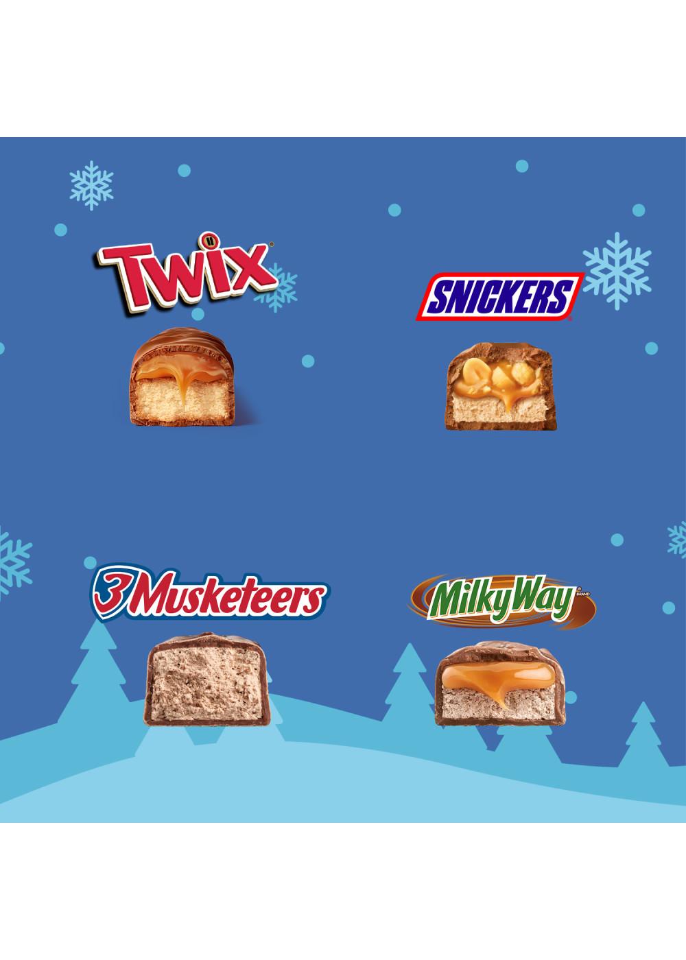 Snickers, Twix, Milky Way, & 3 Musketeers Assorted Minis Christmas Candy; image 2 of 7